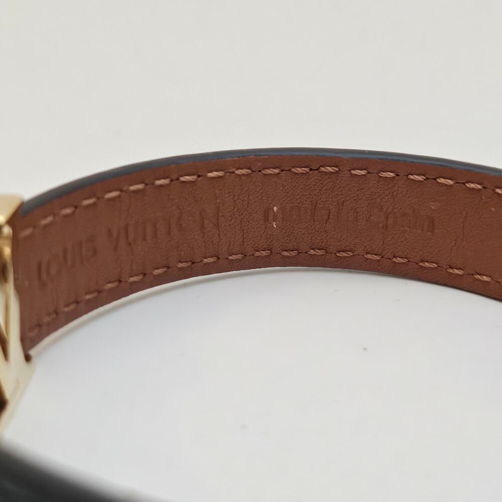 Louis Vuitton Iconic Leather Bracelet Black - Picture 6 of 6